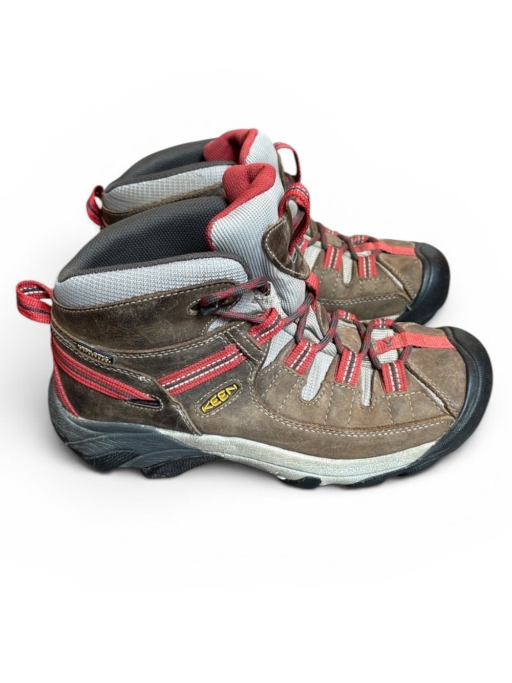 Keen Targhee II Mid Waterproof Hiking Boots Women's 8 Grey Red
